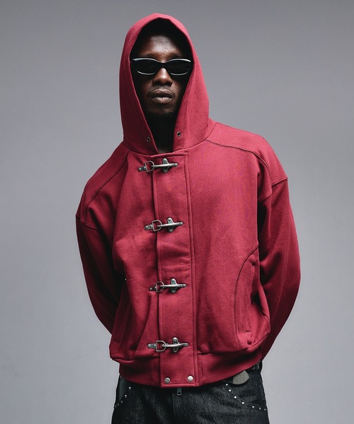 ANDER HUNK（アンダーハンク）の「Fireman Design Zip-up Parker / ファイヤーマンデザインジップアップパーカー（パーカー・メンズ・バーガンディー/ブラック系/ブラック・SMALL/MEDIUM/LARGE）」の12枚目の写真