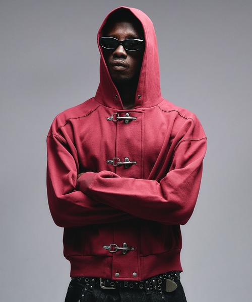 ANDER HUNK（アンダーハンク）の「Fireman Design Zip-up Parker / ファイヤーマンデザインジップアップパーカー（パーカー・メンズ・バーガンディー/ブラック系/ブラック・SMALL/MEDIUM/LARGE）」の18枚目の写真