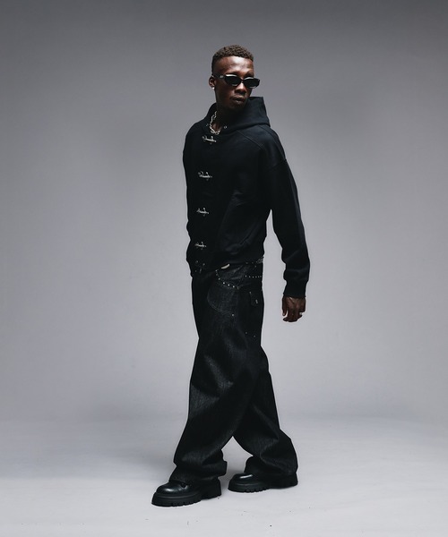 ANDER HUNK（アンダーハンク）の「Fireman Design Zip-up Parker / ファイヤーマンデザインジップアップパーカー（パーカー・メンズ・バーガンディー/ブラック系/ブラック・SMALL/MEDIUM/LARGE）」の8枚目の写真