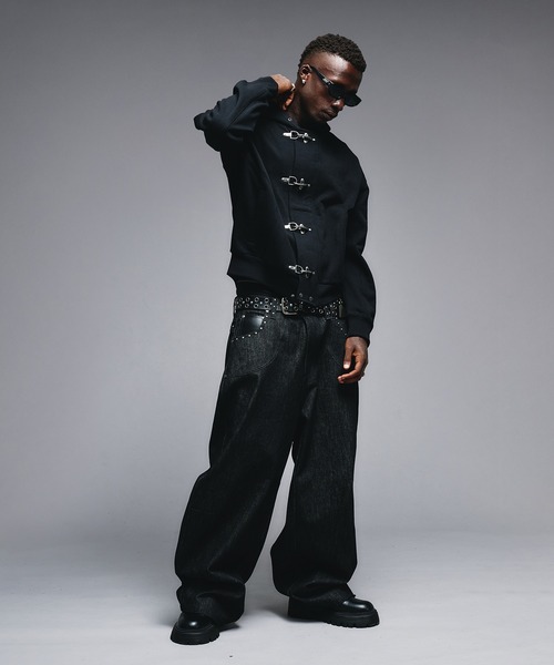 ANDER HUNK（アンダーハンク）の「Fireman Design Zip-up Parker / ファイヤーマンデザインジップアップパーカー（パーカー・メンズ・バーガンディー/ブラック系/ブラック・SMALL/MEDIUM/LARGE）」の6枚目の写真