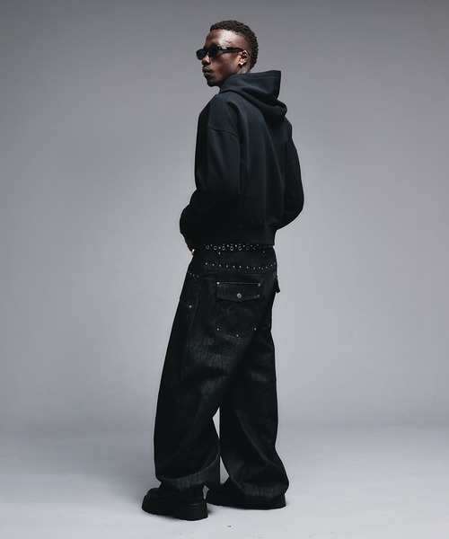 ANDER HUNK（アンダーハンク）の「Fireman Design Zip-up Parker / ファイヤーマンデザインジップアップパーカー（パーカー・メンズ・バーガンディー/ブラック系/ブラック・SMALL/MEDIUM/LARGE）」の5枚目の写真