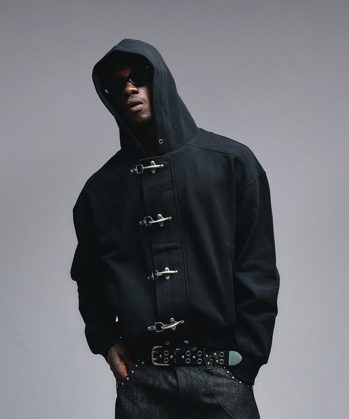 BRIEFING フード付きジップアップパーカーMサイズ ブラック BRIEFING