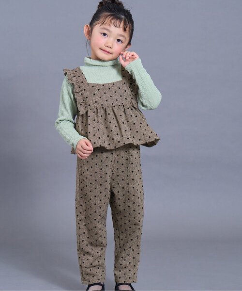 さらぷりsovセット ドット柄サロペット風セットアップ（セットアップ）｜Seraph（セラフ