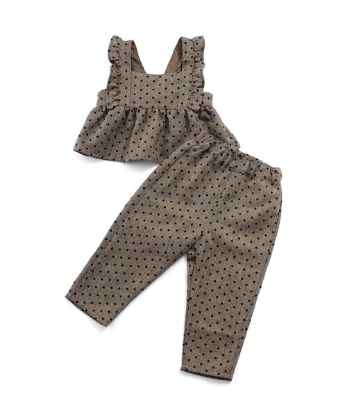 ドット柄サロペット風セットアップ（セットアップ）｜Seraph（セラフ