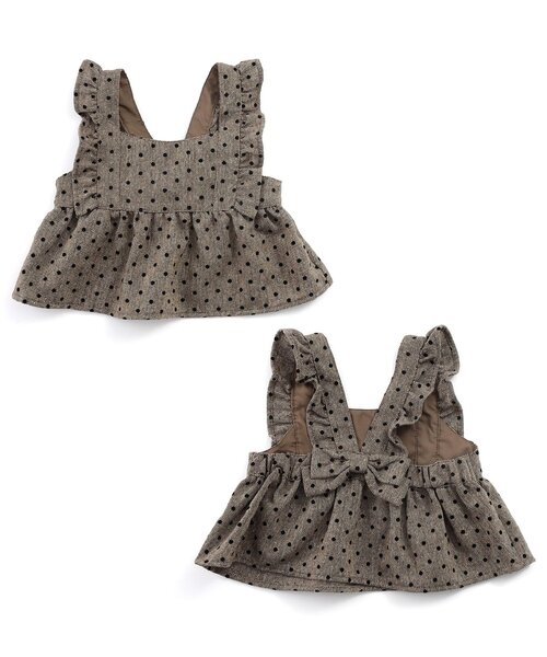 ドット柄サロペット風セットアップ（セットアップ）｜Seraph（セラフ