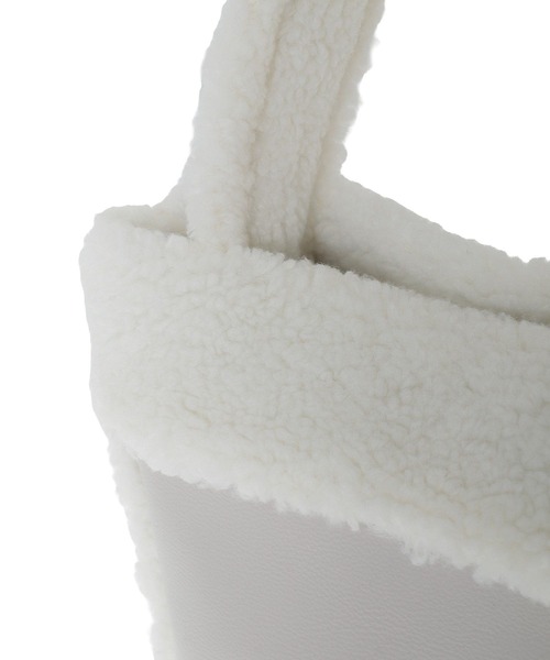 earth music&ecology（アースミュージックアンドエコロジー）の「ムートン風ボアバッグ（ハンドバッグ・レディース・ブラウン/ライトグレー・FREE）」の8枚目の写真