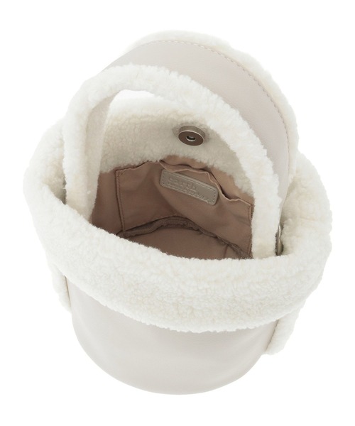 earth music&ecology（アースミュージックアンドエコロジー）の「ムートン風ボアバッグ（ハンドバッグ・レディース・ブラウン/ライトグレー・FREE）」の12枚目の写真