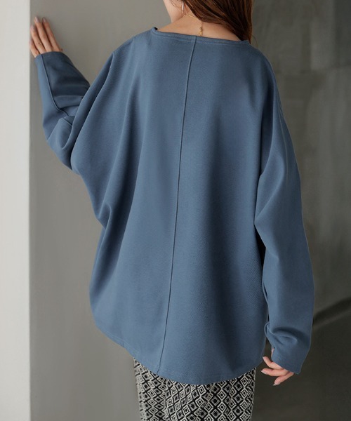 HUG.U(ハグユー)の「華奢見えきれいめロンT(Tシャツ/カットソー・レディース・ブラック/ライトブルー/ライトグレー/ライトオリーブ/レッド/ホワイト/ベージュ/ダークグレー/ネイビー・FREE)」の18枚目の写真