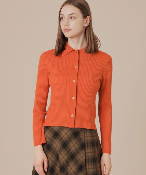 セール】クリアーニット衿付きカーディガン（カーディガン/ボレロ