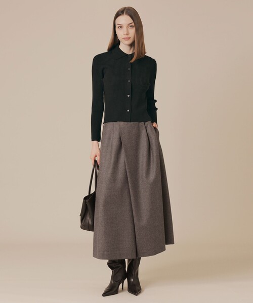 MACKINTOSH LONDON（マッキントッシュ ロンドン）の「クリアーニット衿付きカーディガン（カーディガン/ボレロ・レディース・ブラック/ブルー系その他2/ブラウン/グリーン/オレンジ・38/40）」の6枚目の写真