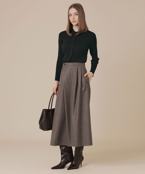 MACKINTOSH LONDON（マッキントッシュ ロンドン）の「クリアーニット衿付きカーディガン（カーディガン/ボレロ・レディース・ブラック/ブルー系その他2/ブラウン/グリーン/オレンジ・38/40）」の7枚目の写真