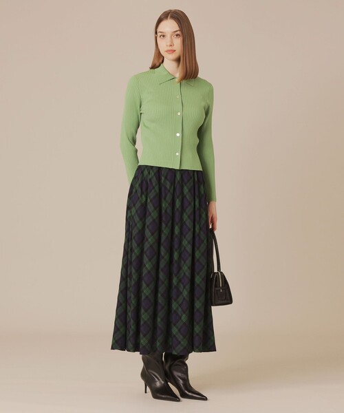 MACKINTOSH LONDON（マッキントッシュ ロンドン）の「クリアーニット衿付きカーディガン（カーディガン/ボレロ・レディース・ブラック/ブルー系その他2/ブラウン/グリーン/オレンジ・38/40）」の10枚目の写真