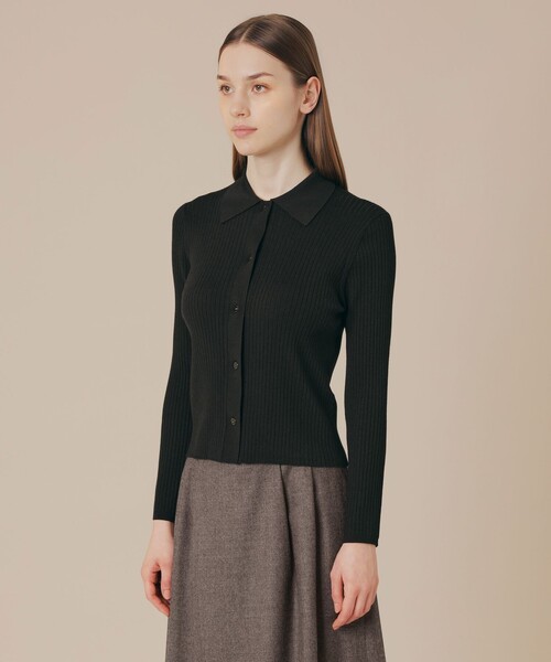 MACKINTOSH LONDON（マッキントッシュ ロンドン）の「クリアーニット衿付きカーディガン（カーディガン/ボレロ・レディース・ブラック/ブルー系その他2/ブラウン/グリーン/オレンジ・38/40）」の14枚目の写真