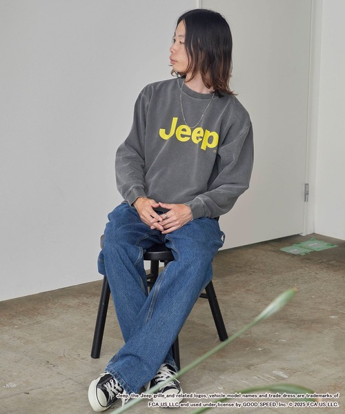GOOD ROCK SPEED(グッドロックスピード)の「GOOD ROCK SPEED/グッドロックスピード ジープ デザインロゴ ウォッシュ加工クルーネックスウェット(スウェット・レディース・ブラウン/チャコール・M/L/XL)」の12枚目の写真