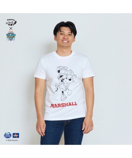Vehicles(ビークルズ)の「パウパトロール 子供服 グラフィック半袖Tシャツマーシャルホワイト マーシャル(Tシャツ/カットソー・レディース・ブラック/ホワイト・womens free/MEDIUM/LARGE)」の1枚目の写真