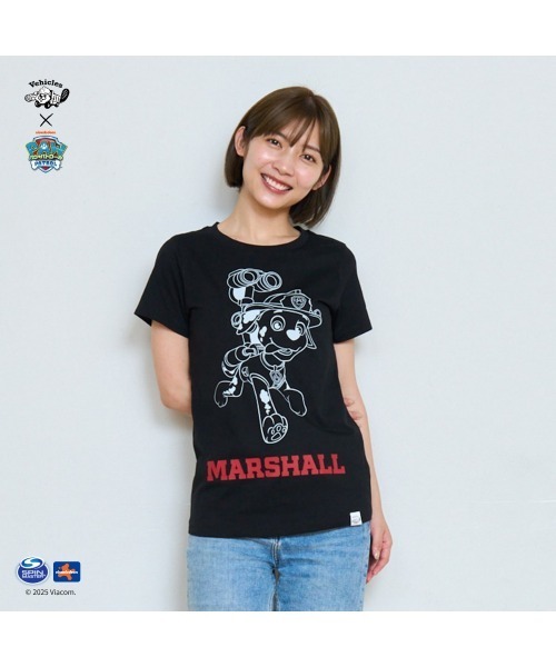 Vehicles(ビークルズ)の「パウパトロール 子供服 グラフィック半袖Tシャツマーシャルホワイト マーシャル(Tシャツ/カットソー・レディース・ブラック/ホワイト・womens free/MEDIUM/LARGE)」の2枚目の写真