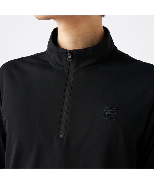 FILA GOLF（フィラゴルフ ）の「FILA GOLF フィラゴルフ ゴルフウェア  ワンポイント ロゴ 刺繍 ドライ UVカット ハーフZIP 長袖シャツ（Tシャツ/カットソー・メンズ・ネイビー/ホワイト/ブラック・M/3L/L/LL）」の7枚目の写真