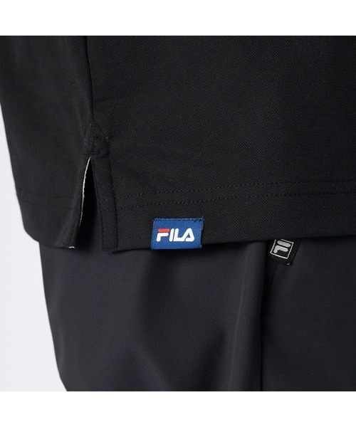 FILA GOLF（フィラゴルフ ）の「FILA GOLF フィラゴルフ ゴルフウェア  ワンポイント ロゴ 刺繍 ドライ UVカット ハーフZIP 長袖シャツ（Tシャツ/カットソー・メンズ・ネイビー/ホワイト/ブラック・M/3L/L/LL）」の8枚目の写真