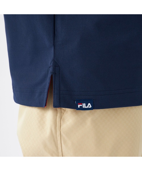 FILA GOLF（フィラゴルフ ）の「FILA GOLF フィラゴルフ ゴルフウェア  ワンポイント ロゴ 刺繍 ドライ UVカット ハーフZIP 長袖シャツ（Tシャツ/カットソー・メンズ・ネイビー/ホワイト/ブラック・M/3L/L/LL）」の18枚目の写真