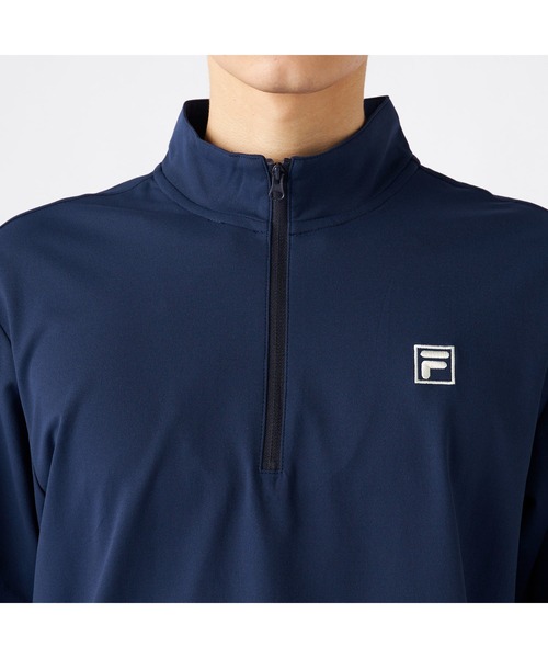 FILA GOLF（フィラゴルフ ）の「FILA GOLF フィラゴルフ ゴルフウェア  ワンポイント ロゴ 刺繍 ドライ UVカット ハーフZIP 長袖シャツ（Tシャツ/カットソー・メンズ・ネイビー/ホワイト/ブラック・M/3L/L/LL）」の17枚目の写真