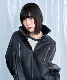Nora Lily（ノラリリー）の「【Nora Lily】Tuck Baloon Single Riders（ライダースジャケット）」