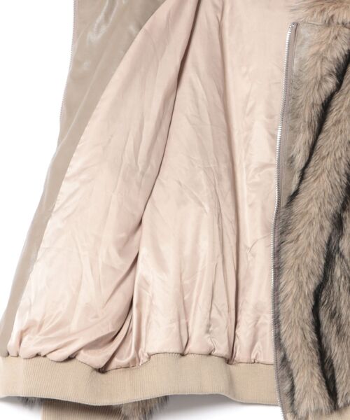 Chikashitsu +】oversized hooded fur blouson / 【チカシツプラス