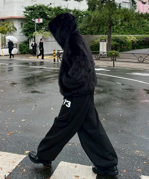 ♥ Chikashitsu +】oversized hooded fur blouson / 【チカシツプラス