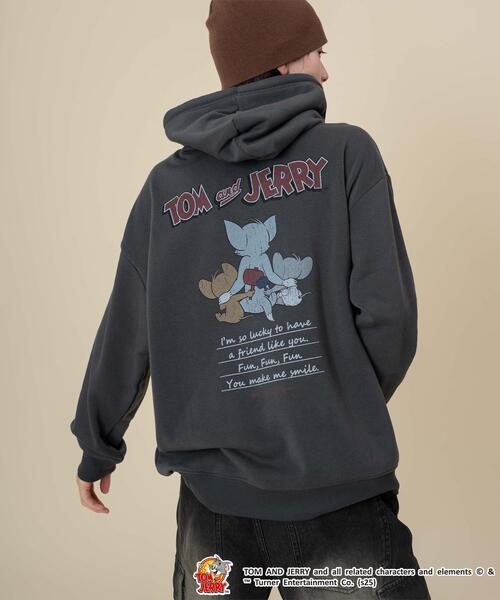 Tom&Jerry(トムアンドジェリー)の「∴WEGO/TOMandJERRYグラフィックプルパーカー(パーカー・メンズ・ホワイト/スミクロ・LARGE/MEDIUM)」の5枚目の写真