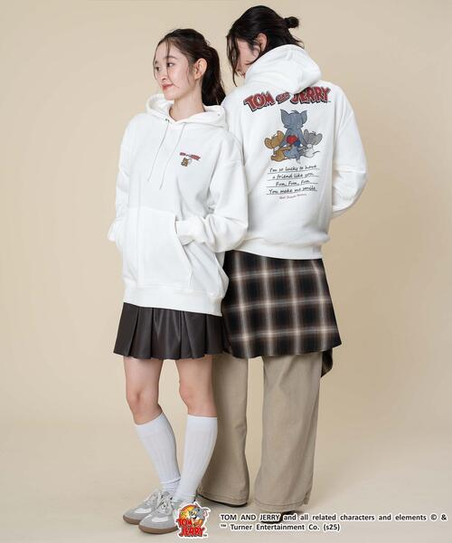 Tom&Jerry(トムアンドジェリー)の「∴WEGO/TOMandJERRYグラフィックプルパーカー(パーカー・メンズ・ホワイト/スミクロ・LARGE/MEDIUM)」の9枚目の写真