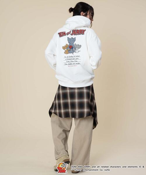 Tom&Jerry(トムアンドジェリー)の「∴WEGO/TOMandJERRYグラフィックプルパーカー(パーカー・メンズ・ホワイト/スミクロ・LARGE/MEDIUM)」の16枚目の写真