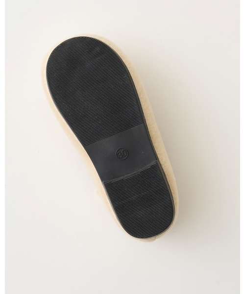 Lycee mine（リセマイン）の「ファー梵天付きバレエシューズ（バレエシューズ・キッズ・アイボリー/ブラック・L/SS/S/M）」の7枚目の写真