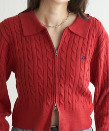 BEVERLY HILLS POLO CLUB | BEVERLY HILLS POLO CLUB ケーブル編みポロカーデ(カーディガン/ボレロ)