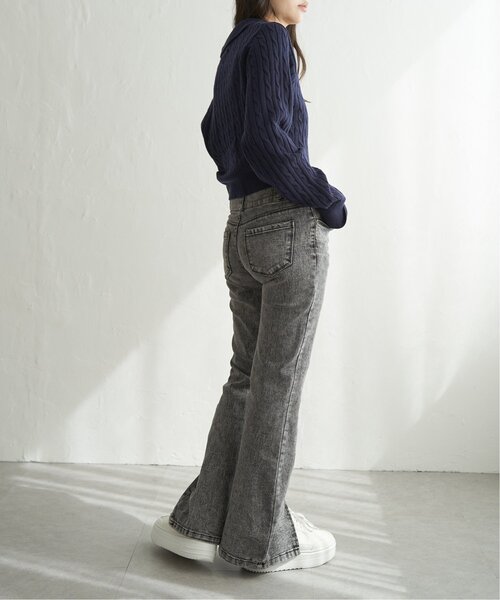 BEVERLY HILLS POLO CLUB（ビバリーヒルズポロクラブ）の「BEVERLY HILLS POLO CLUB ケーブル編みポロカーデ（カーディガン/ボレロ・レディース・ネイビー/レッド系/アイボリー・M）」の5枚目の写真