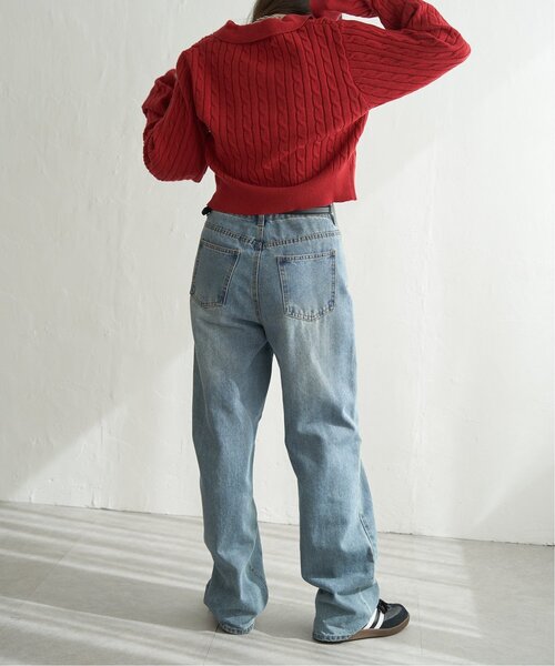 BEVERLY HILLS POLO CLUB（ビバリーヒルズポロクラブ）の「BEVERLY HILLS POLO CLUB ケーブル編みポロカーデ（カーディガン/ボレロ・レディース・ネイビー/レッド系/アイボリー・M）」の18枚目の写真