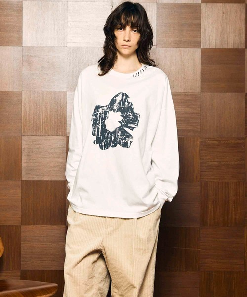 UNISEX》Nuance Graphics Hand Stitching Long Sleeve TEE/ニュアンス