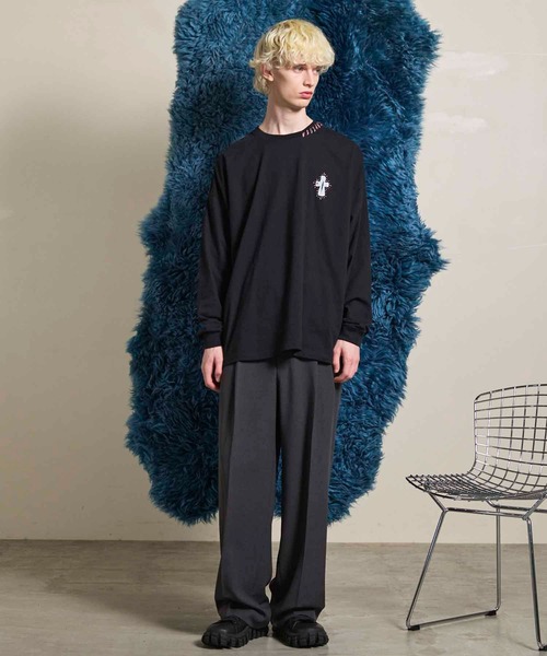 UNISEX》Nuance Graphics Hand Stitching Long Sleeve TEE/ニュアンス
