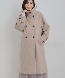 DRESKIP | 【S-LL】大人のきれいめスタイルに ウール調スタンドロングコート(その他アウター)
