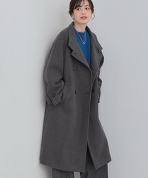 DRESKIP | 【S-LL】大人のきれいめスタイルに ウール調スタンドロングコート(その他アウター)