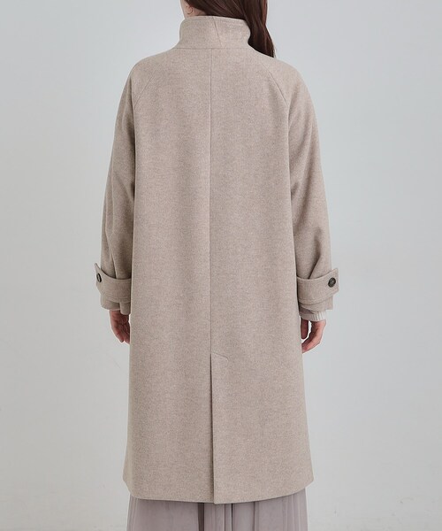 DRESKIP（ドレスキップ）の「【S-LL】大人のきれいめスタイルに ウール調スタンドロングコート（その他アウター・レディース・ベージュ/チャコールグレー/ブラック・03/02/01/04）」の19枚目の写真