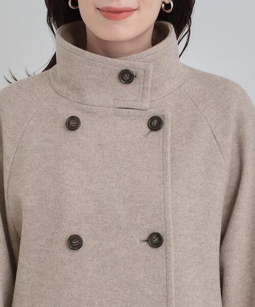 DRESKIP（ドレスキップ）の「【S-LL】大人のきれいめスタイルに ウール調スタンドロングコート（その他アウター・レディース・ベージュ/チャコールグレー/ブラック・03/02/01/04）」の17枚目の写真