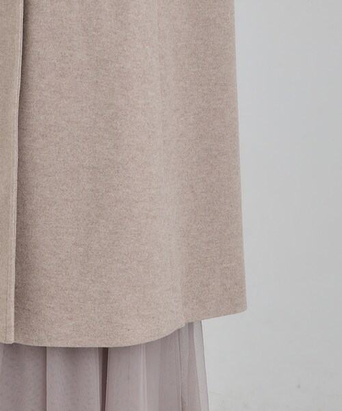 DRESKIP（ドレスキップ）の「【S-LL】大人のきれいめスタイルに ウール調スタンドロングコート（その他アウター・レディース・ベージュ/チャコールグレー/ブラック・03/02/01/04）」の12枚目の写真