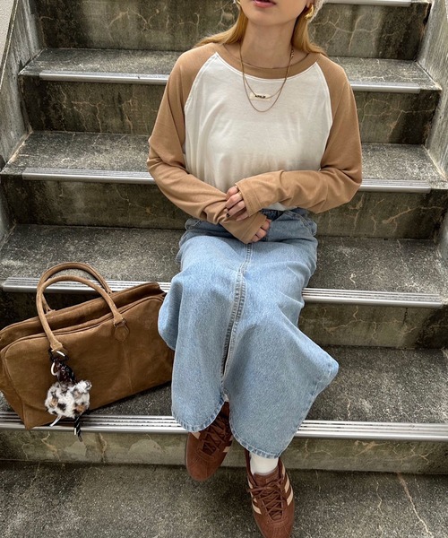 INTERPLAY（インタープレイ）の「【INTERPLAY x AYA】Loose Raglan Tee（Tシャツ/カットソー・レディース・グレー/アイボリー/ホワイト・FREE）」の11枚目の写真