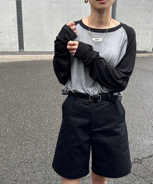 INTERPLAY（インタープレイ）の「【INTERPLAY x AYA】Loose Raglan Tee（Tシャツ/カットソー・レディース・グレー/アイボリー/ホワイト・FREE）」の15枚目の写真