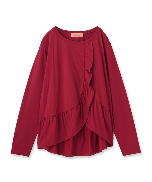 Sunauna（スーナウーナ）の「【フリルペプラム】チュニックカットソー（Tシャツ/カットソー・レディース・ボルドー/グレー/ブラック・38）」の14枚目の写真