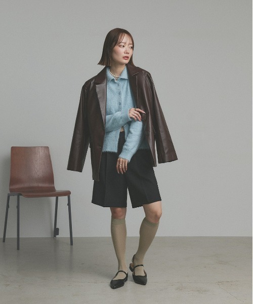 ad thie(アドティエ)の「シャギーニット ポロカーディガン(カーディガン/ボレロ・レディース・オフホワイト/ライトブルー/ブラック・FREE)」の22枚目の写真