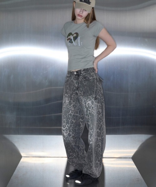 A'GEM/9 × .kom 『MUCENT/ムーセント』 DITT SNAP BUTTON LEOPARD WIDE