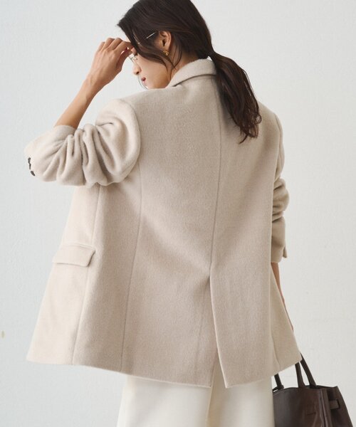 LOUNGEDRESS（ラウンジドレス）の「シャギージャケットコート（その他アウター・レディース・アイボリー/チャコールグレー・FREE）」の19枚目の写真