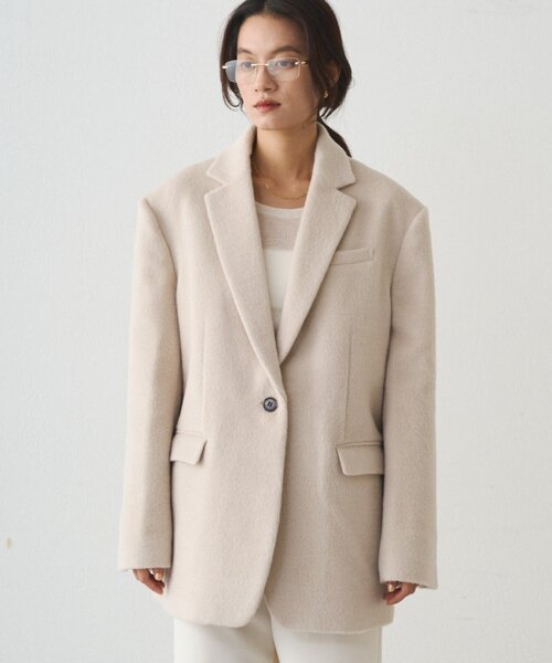 シャギージャケットコート（その他アウター）｜LOUNGEDRESS（ラウンジ