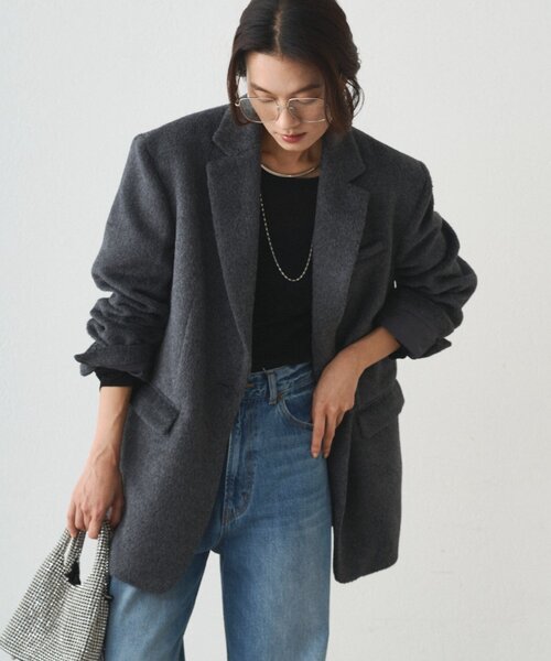 シャギージャケットコート（その他アウター）｜LOUNGEDRESS（ラウンジ