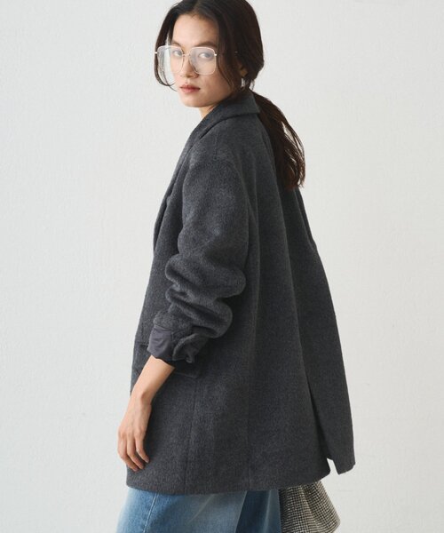 シャギージャケットコート（その他アウター）｜LOUNGEDRESS（ラウンジ